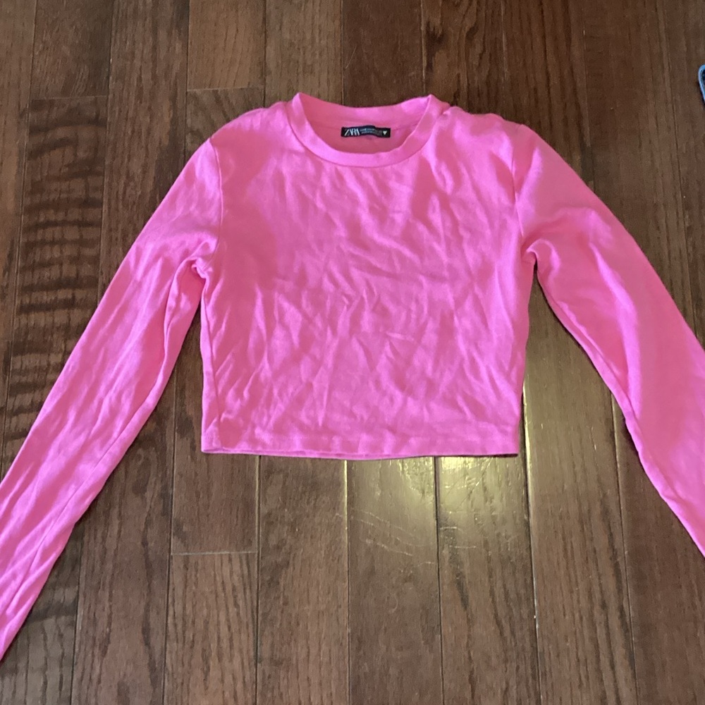 Zara Vibrant Pink Long Sleeve Kids Tee